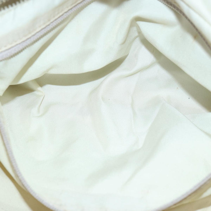 Chanel New Travel Line Hand Bag Nylon Beige CC Auth 83429