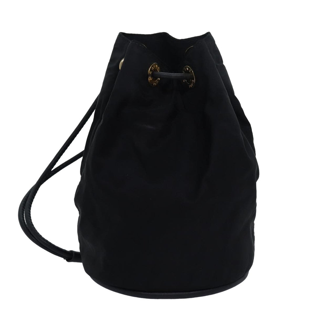 Celine Shoulder Bag Nylon Black Auth 83441