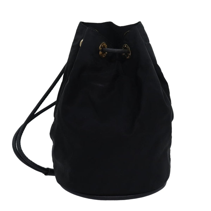 Celine Shoulder Bag Nylon Black Auth 83441