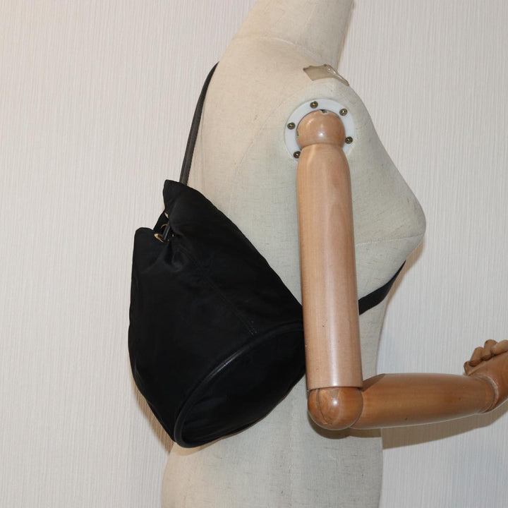 Celine Shoulder Bag Nylon Black Auth 83441