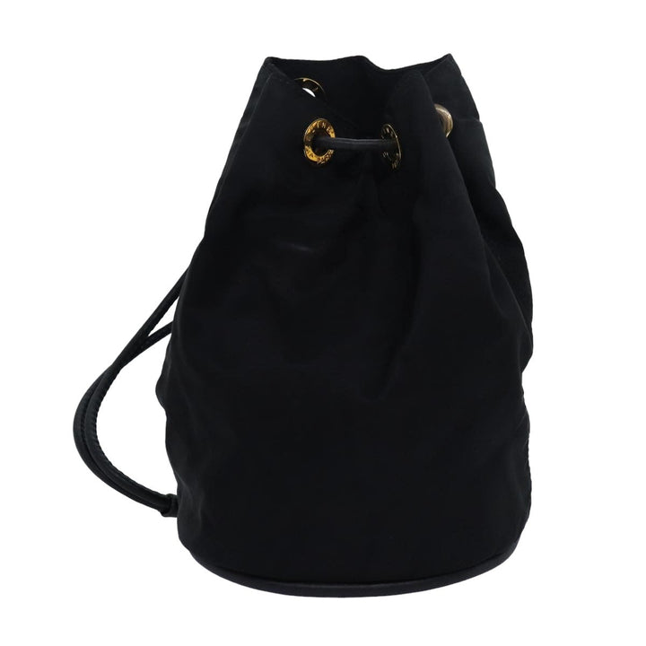 Celine Shoulder Bag Nylon Black Auth 83441