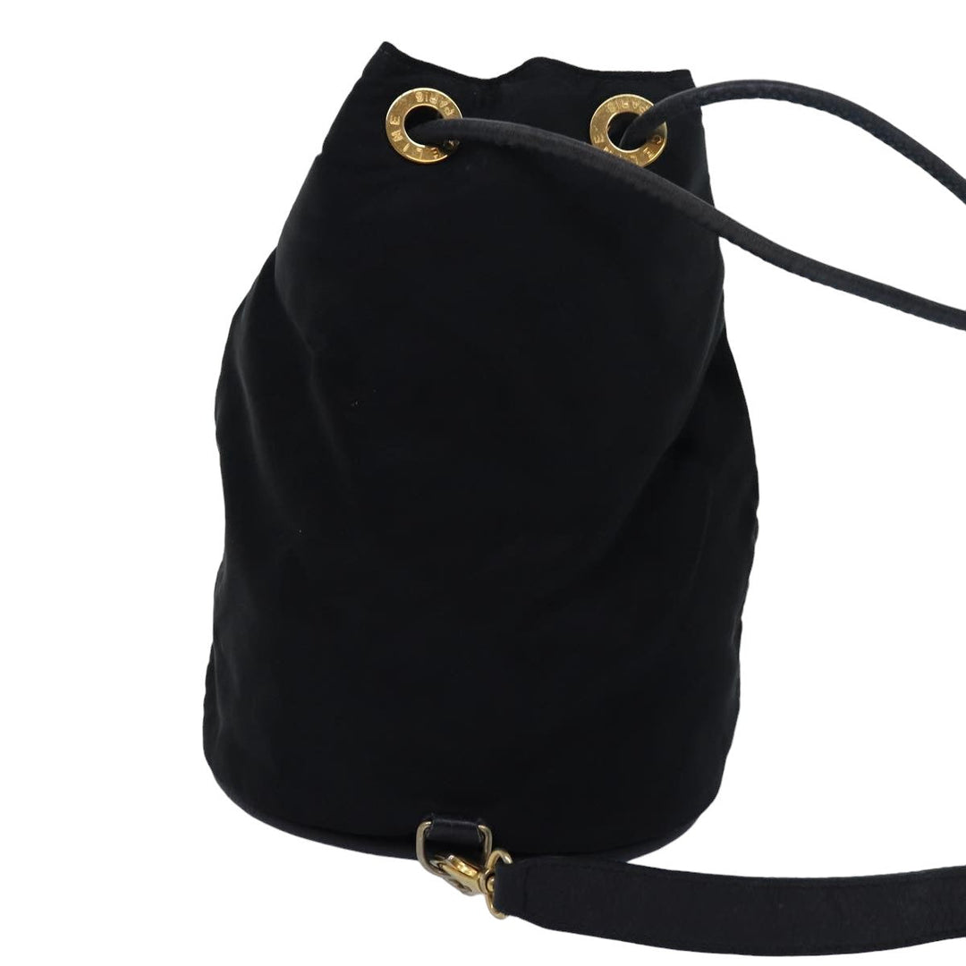 Celine Shoulder Bag Nylon Black Auth 83441