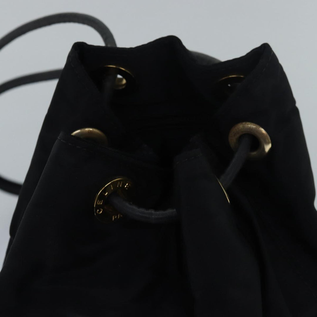 Celine Shoulder Bag Nylon Black Auth 83441