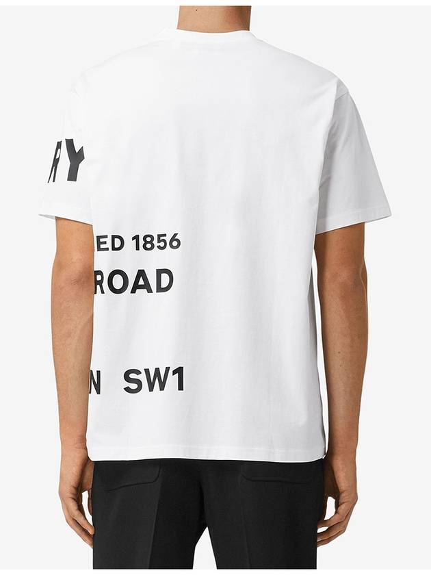 Burberry Men's Horseferry Logo Overfit Short Sleeve T-Shirt White