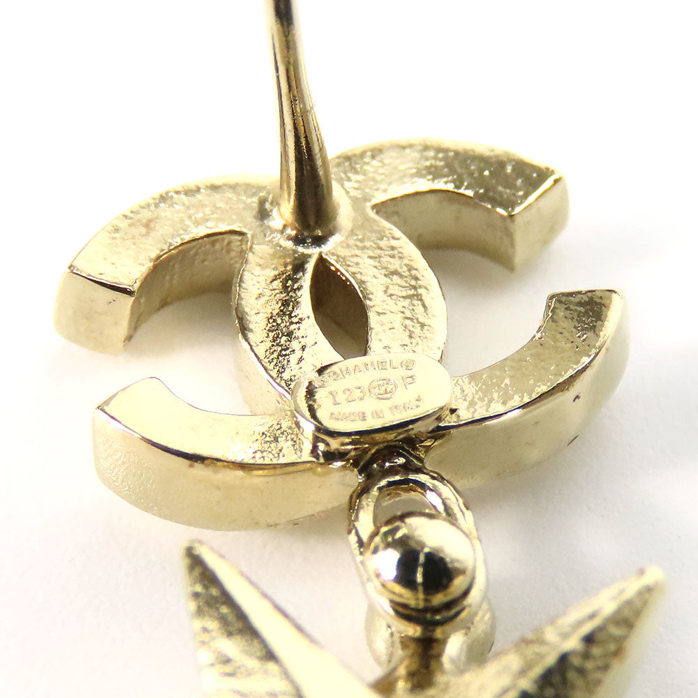 Top Quality Chanel Metal Rhinestone Coco Mark Earrings
