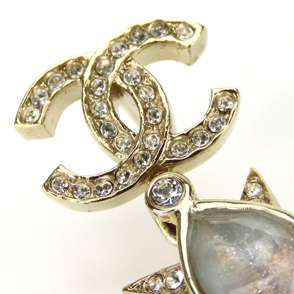 Top Quality Chanel Metal Rhinestone Coco Mark Earrings