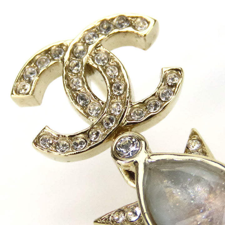 Top Quality Chanel Metal Rhinestone Coco Mark Earrings