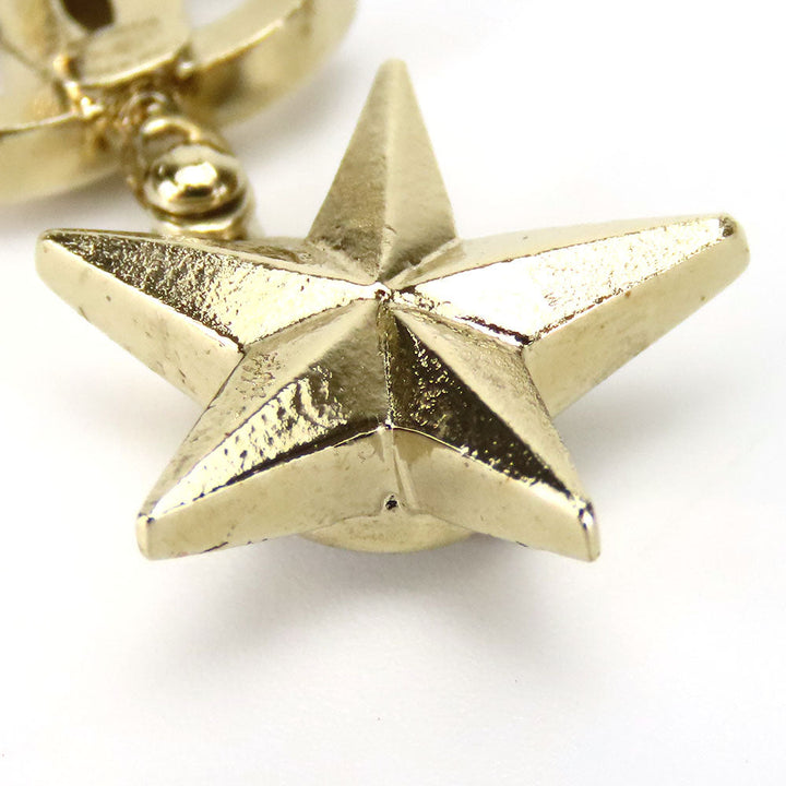 Top Quality Chanel Metal Rhinestone Coco Mark Earrings