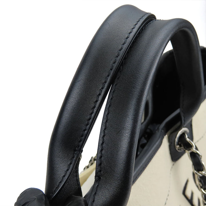 Top Quality Chanel Wool Leather Tote Bag Deauville