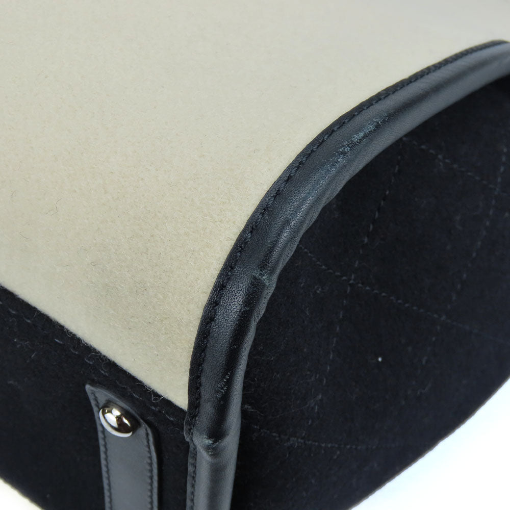 Top Quality Chanel Wool Leather Tote Bag Deauville