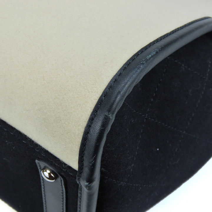 Top Quality Chanel Wool Leather Tote Bag Deauville