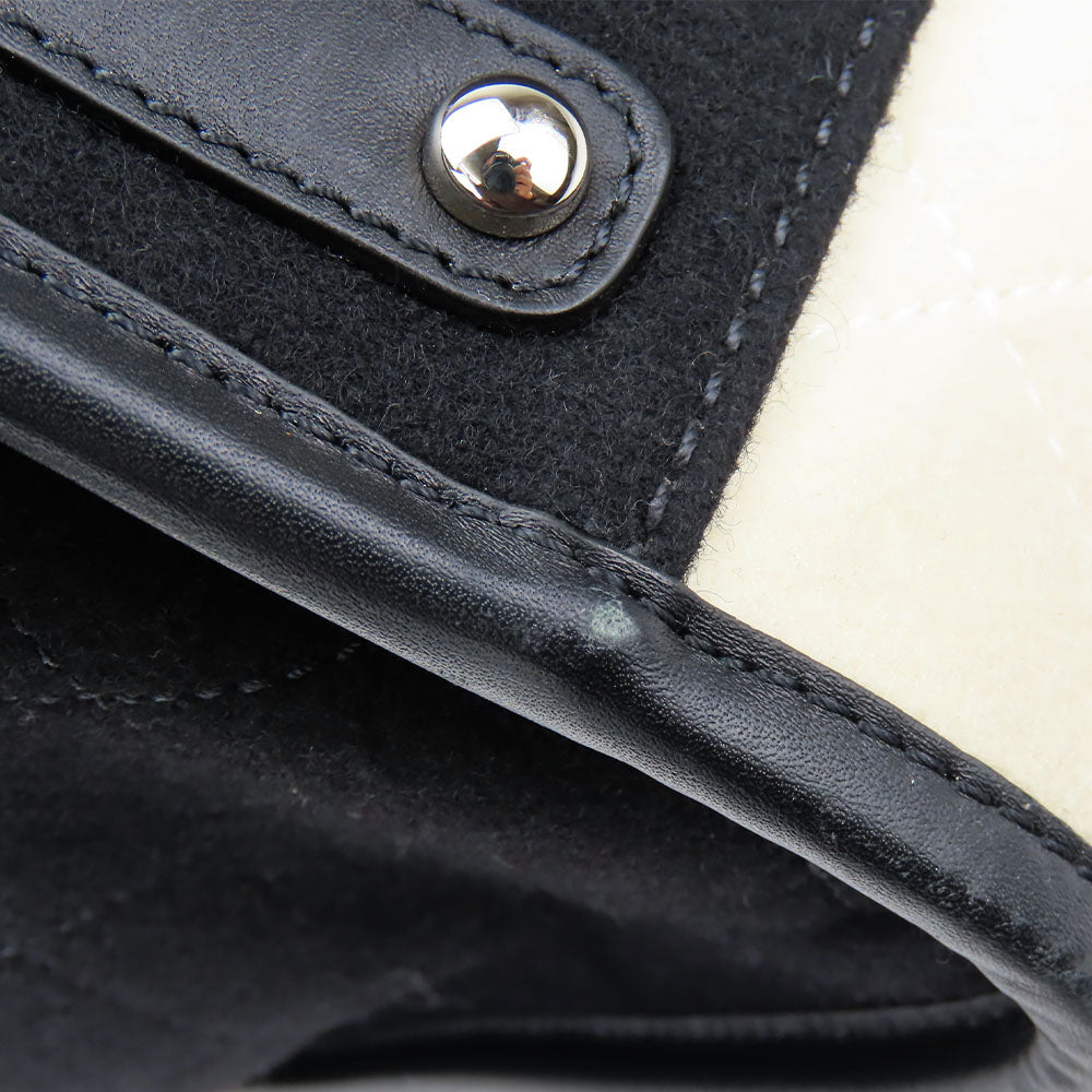 Top Quality Chanel Wool Leather Tote Bag Deauville