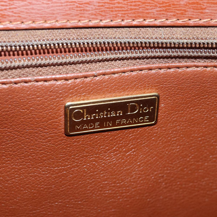 CHRISTIAN Top quality Dior Hand Bag Leather 2way Brown Auth 83574