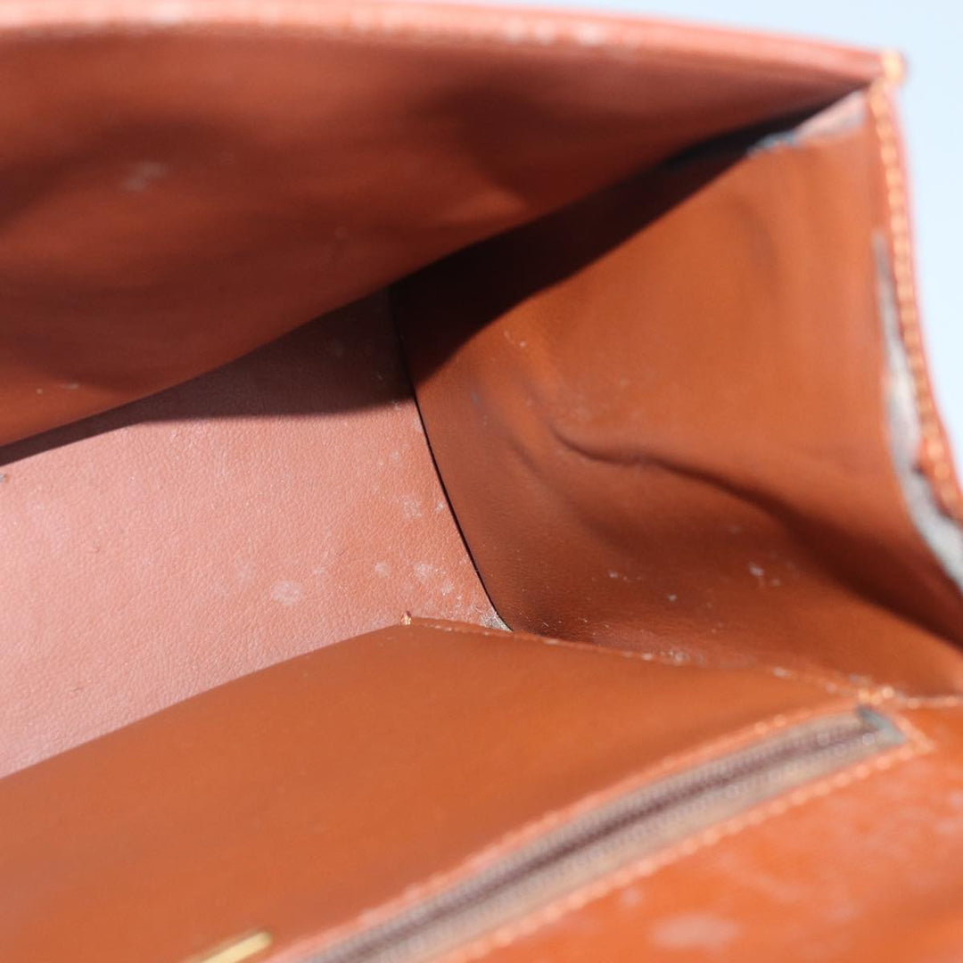 CHRISTIAN Top quality Dior Hand Bag Leather 2way Brown Auth 83574