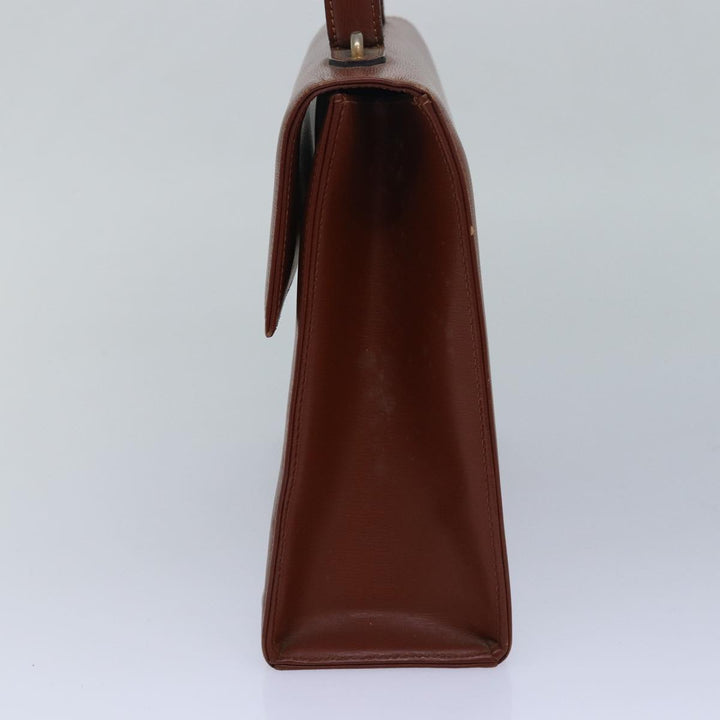 CHRISTIAN Top quality Dior Hand Bag Leather 2way Brown Auth 83574
