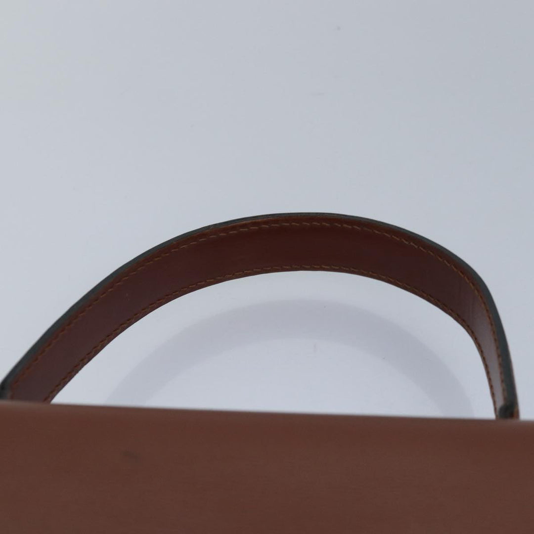 CHRISTIAN Top quality Dior Hand Bag Leather 2way Brown Auth 83574