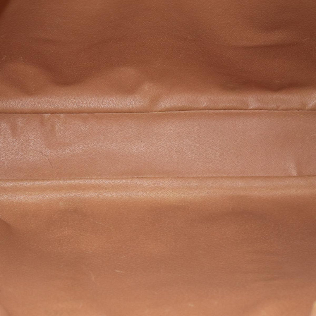 Celine Macadam Canvas Hand Bag PVC Leather Brown Auth 83673