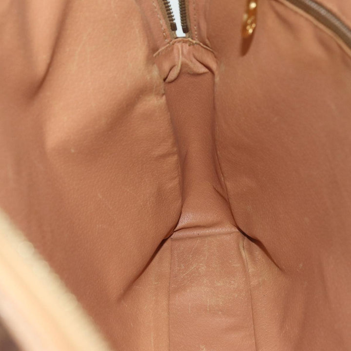 Celine Macadam Canvas Hand Bag PVC Leather Brown Auth 83673