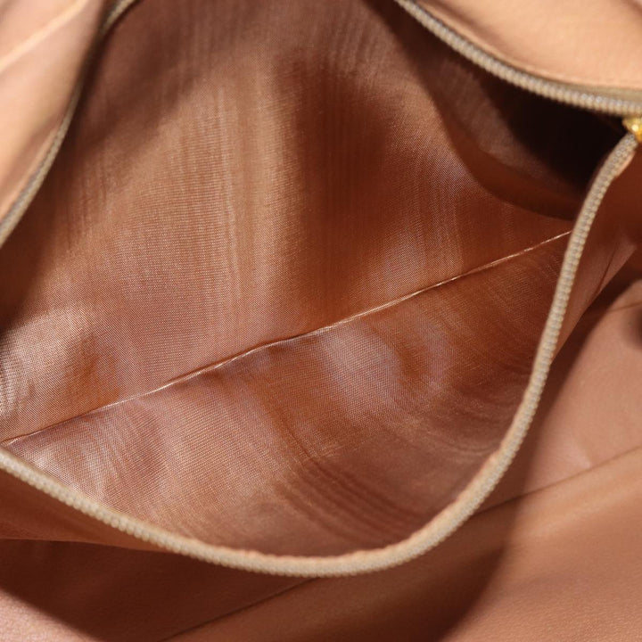 Celine Macadam Canvas Hand Bag PVC Leather Brown Auth 83673