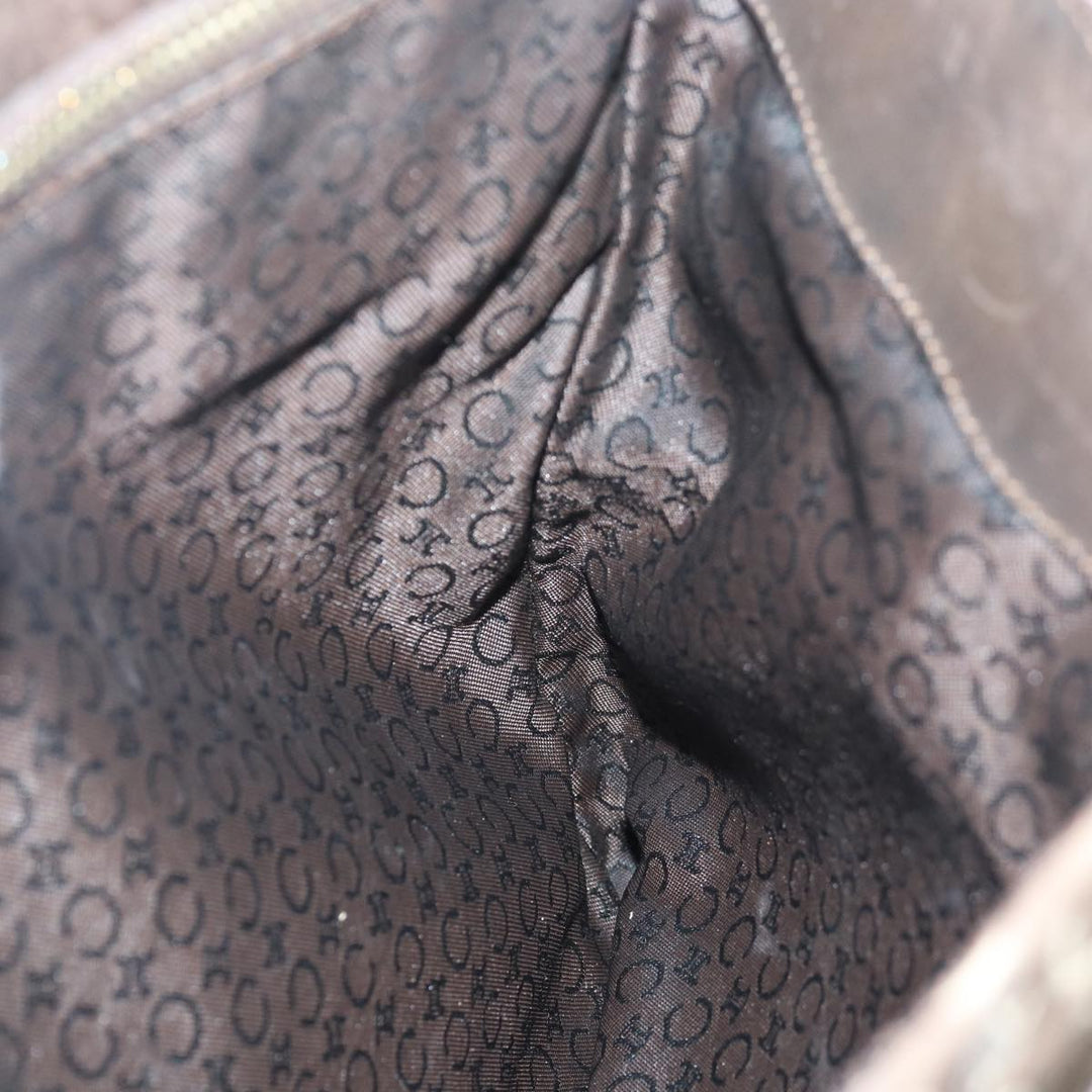 Celine C Macadam Canvas Tote Bag Brown Auth 83929