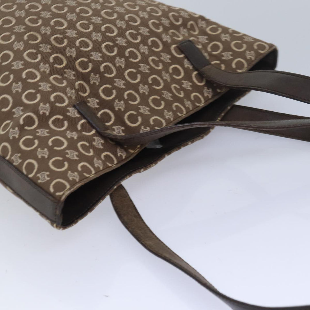 Celine C Macadam Canvas Tote Bag Brown Auth 83929
