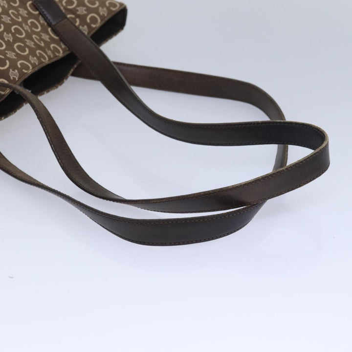 Celine C Macadam Canvas Tote Bag Brown Auth 83929