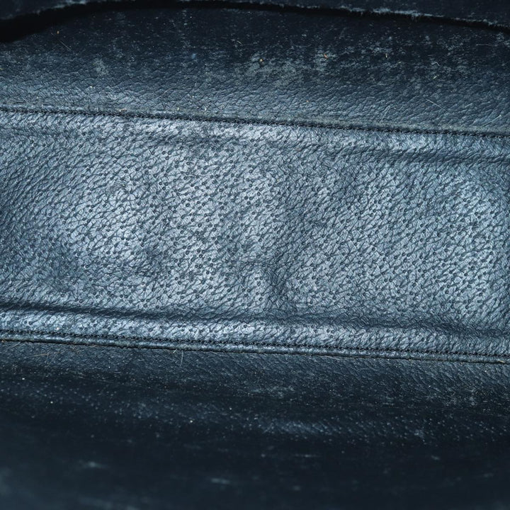 Celine Macadam Canvas Hand Bag PVC Leather Black Auth 83930