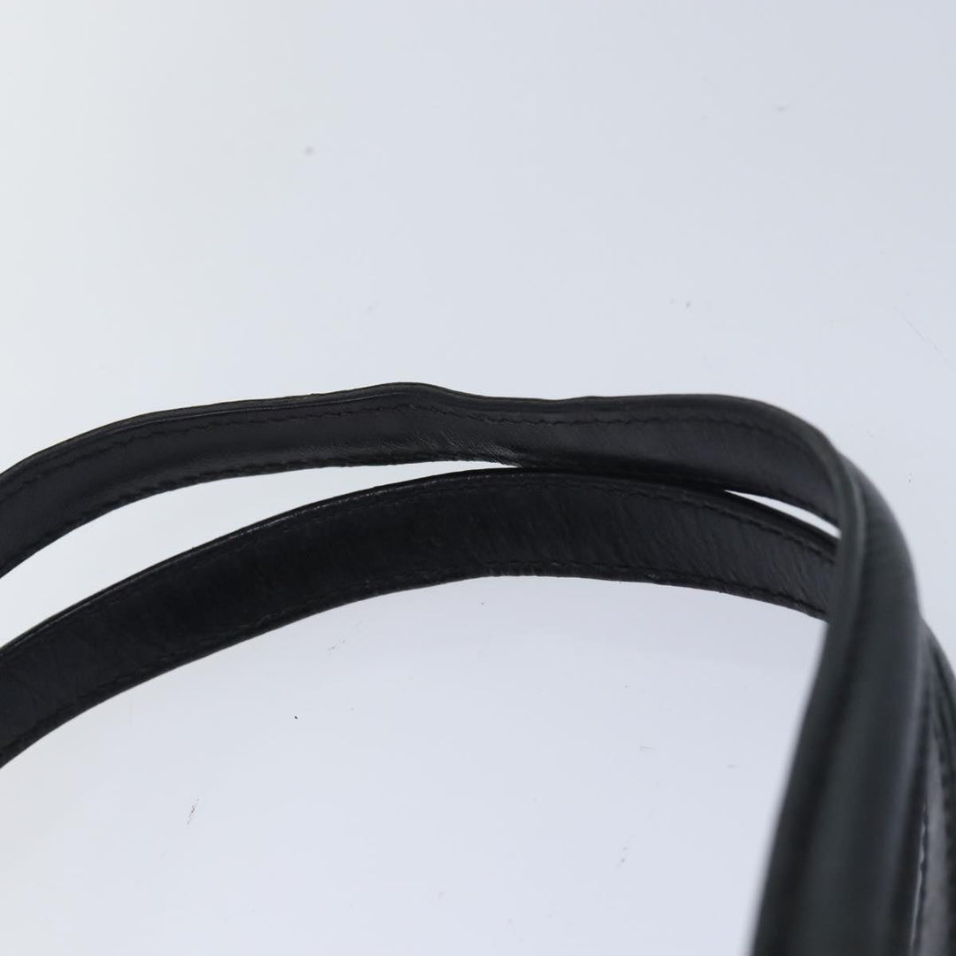 Celine Macadam Canvas Hand Bag PVC Leather Black Auth 83930