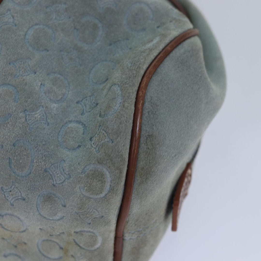 Celine C Macadam Canvas Shoulder Bag Light Blue Auth 83983