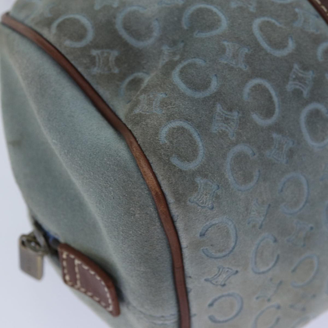 Celine C Macadam Canvas Shoulder Bag Light Blue Auth 83983