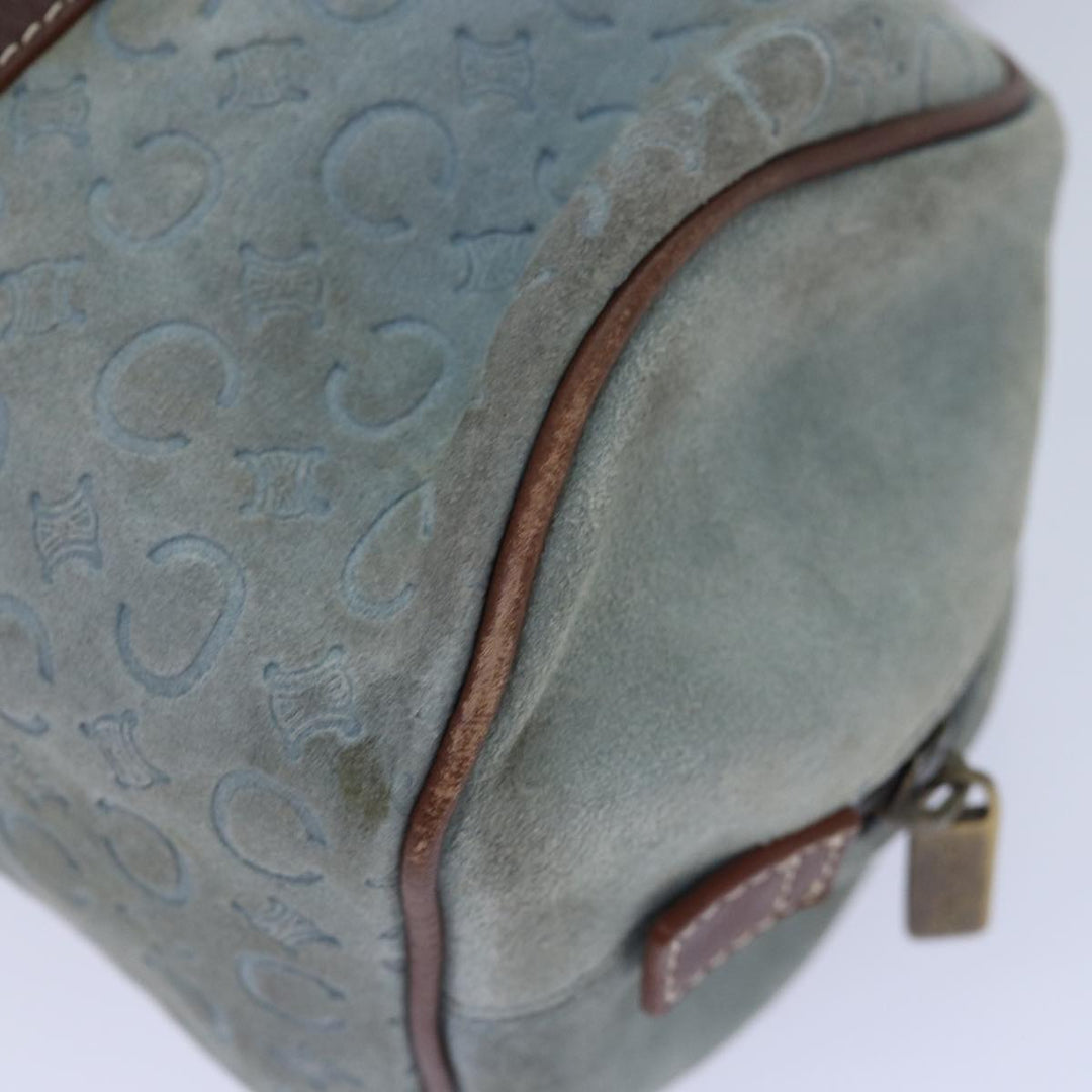 Celine C Macadam Canvas Shoulder Bag Light Blue Auth 83983