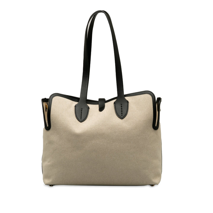 BURBERRY Soft Belt Canvas Tote Bag