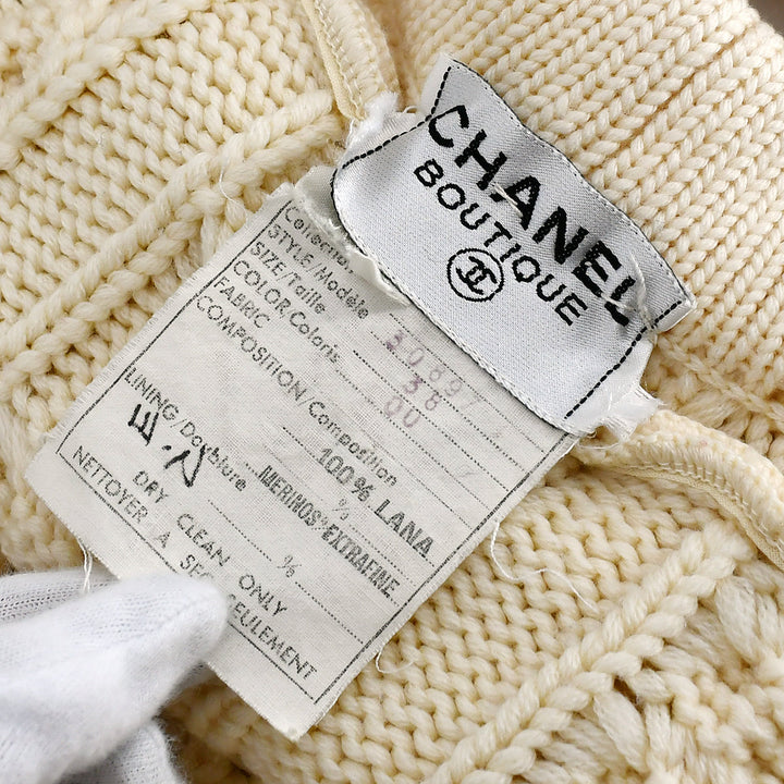 Top Quality Chanel cable-knit wool long cardigan #38