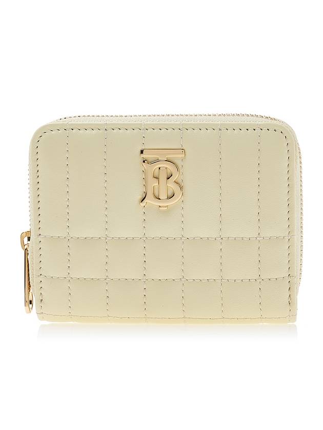 Burberry Quilted Leather Lola Zipper Card Wallet Yellow