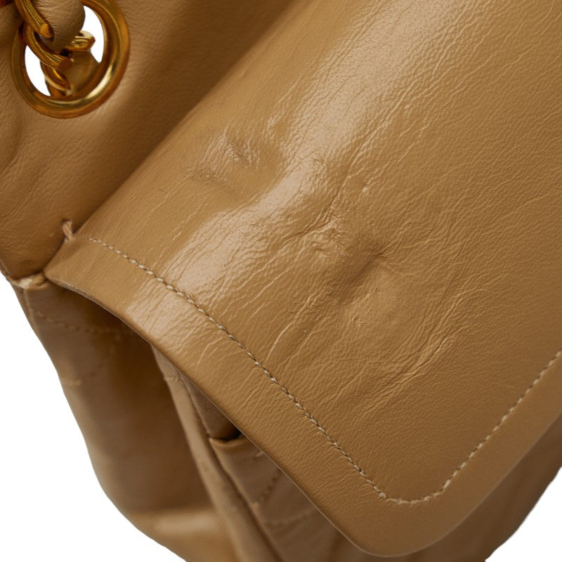 Top Quality Chanel Matrace 23 Cocomark Double Flap Gold  Chain houlder Bag Beige   CHANEL