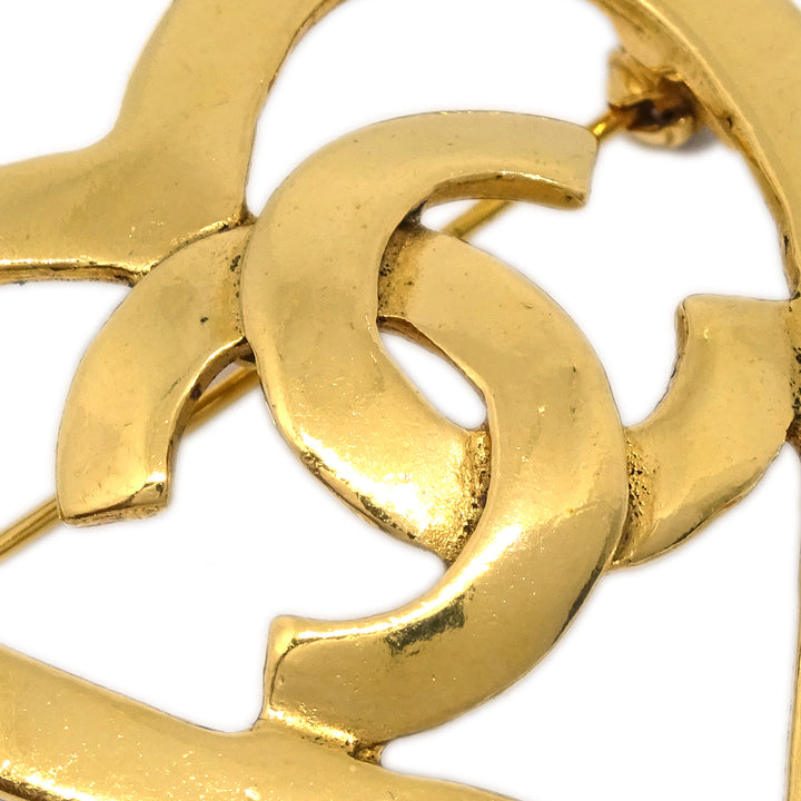 Top Quality Chanel Heart Brooch Gold 95P