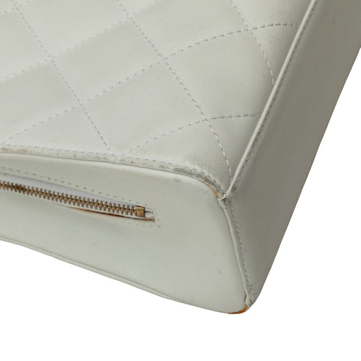 Top Quality Chanel Top Quality Chanel MATRESSE HANDBACK RAMSKIN WHITE LADY'S HANDBACK