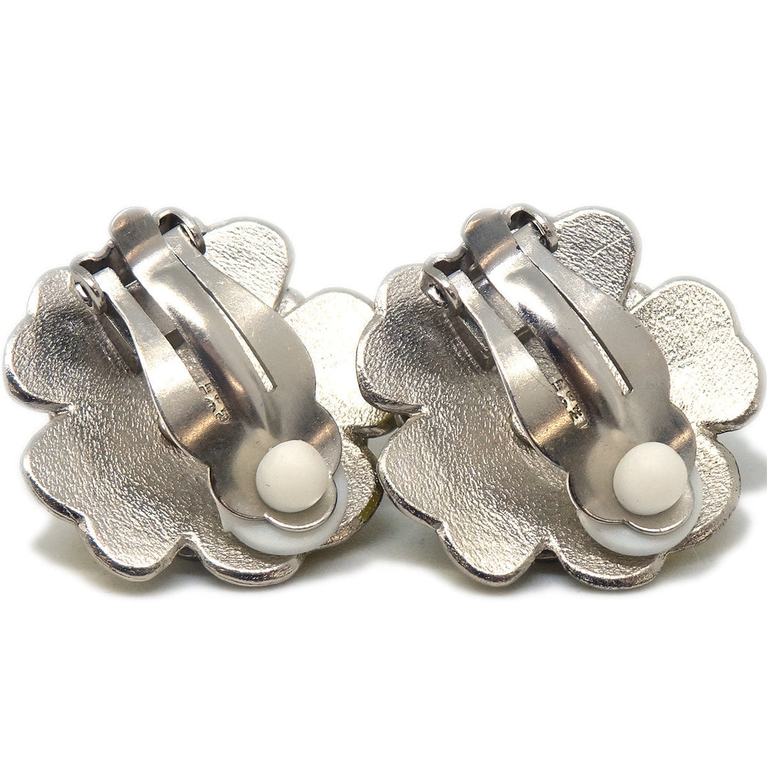 Top Quality Chanel Camellia Earrings Clip-On Yellow 03C