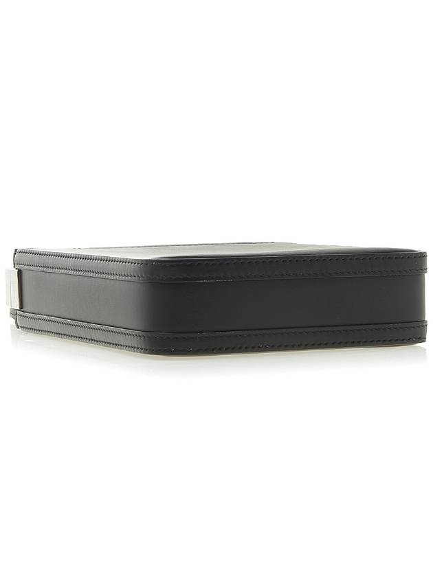 Burberry Olympia Embossed Logo Mini Leather Cross Bag Black