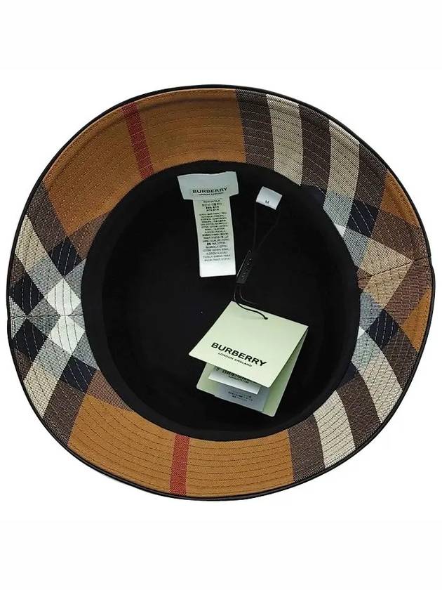 Burberry Checked Cotton Bucket Hat Brown