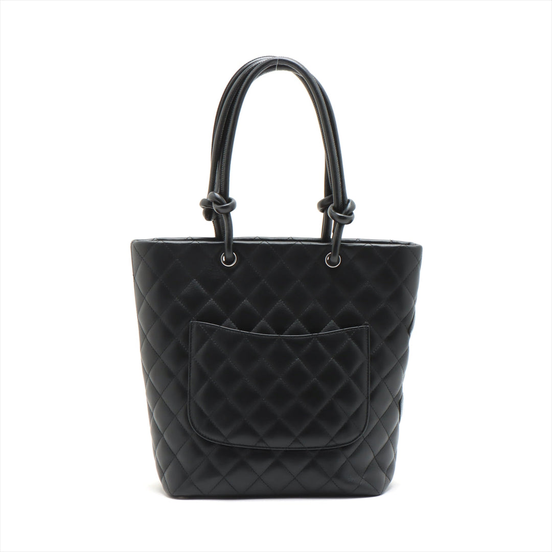 Top Quality Chanel Combon Line Patent Leather   Handbag Black Silver G