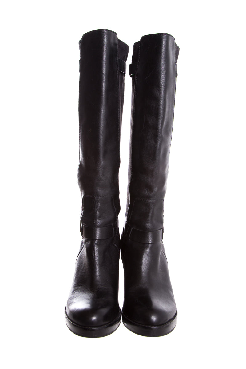 Cole Haan Black Wedge Boots SZ 10