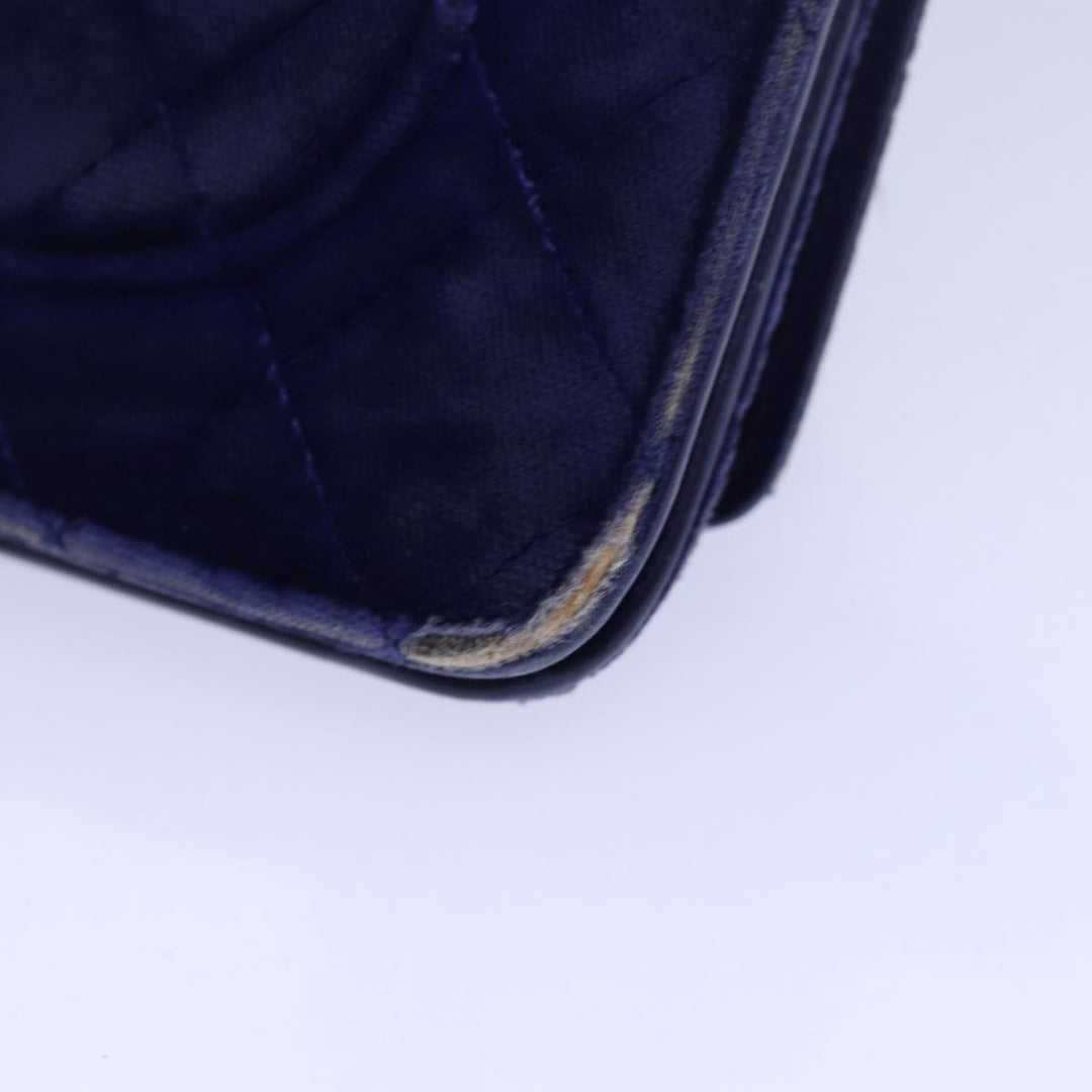 Top Quality Chanel Chain Shoulder Bag Moquette Navy CC Auth 84139