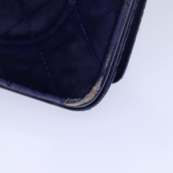 Top Quality Chanel Chain Shoulder Bag Moquette Navy CC Auth 84139
