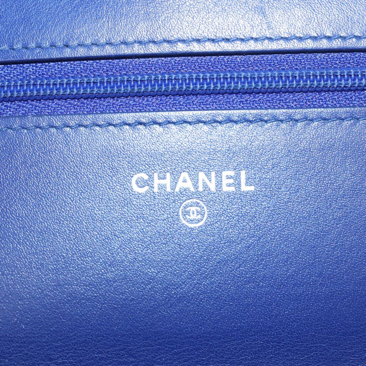 Top Quality Chanel Chain Shoulder Bag Moquette Navy CC Auth 84139