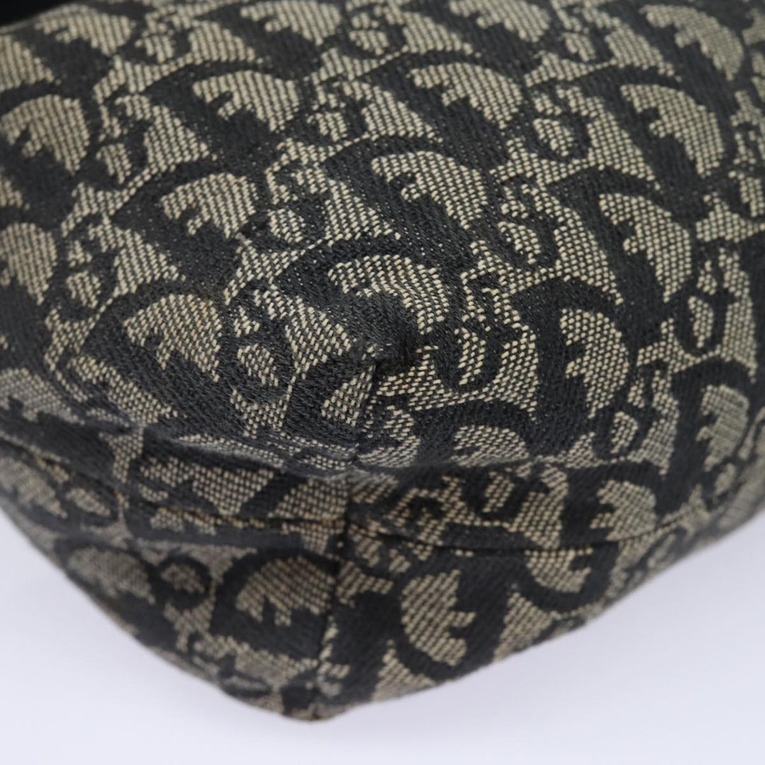 CHRISTIAN Top quality Dior Trotter Canvas Hand Bag Canvas Navy Auth 84218