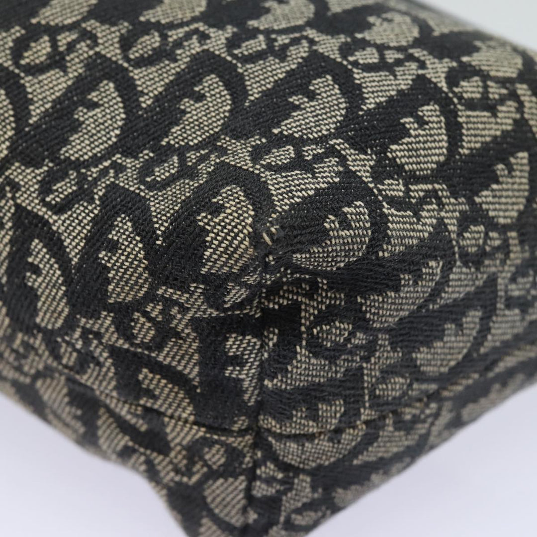 CHRISTIAN Top quality Dior Trotter Canvas Hand Bag Canvas Navy Auth 84218
