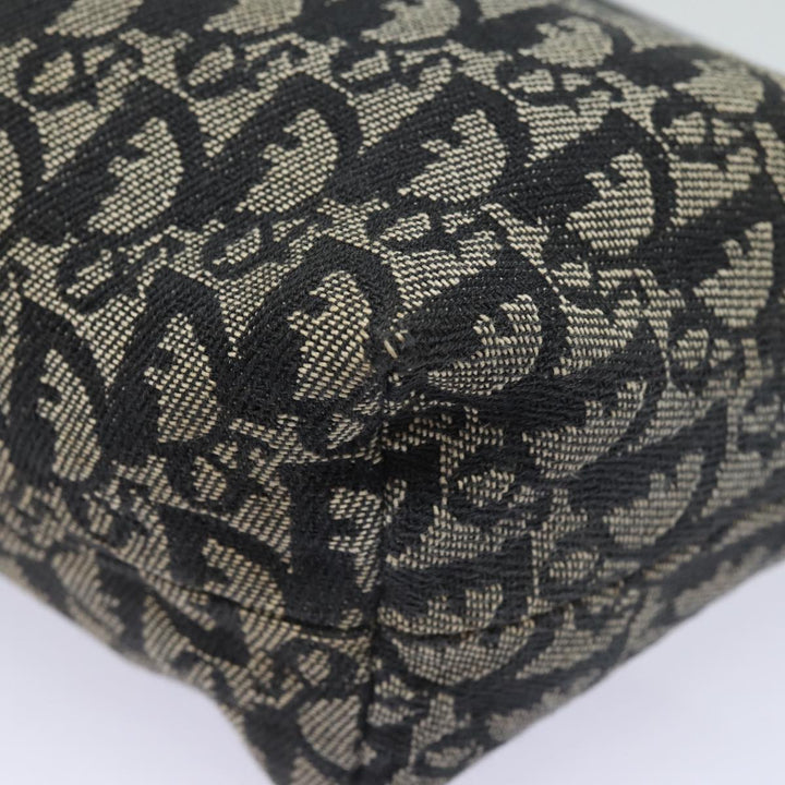 CHRISTIAN Top quality Dior Trotter Canvas Hand Bag Canvas Navy Auth 84218
