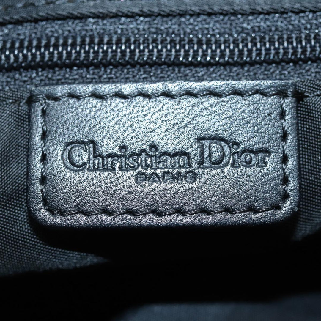 CHRISTIAN Top quality Dior Trotter Canvas Hand Bag Canvas Navy Auth 84218