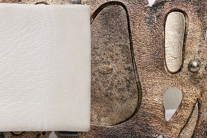 Ceinture en cuir blanc Chanel